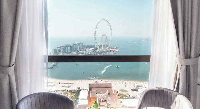Апартаменты Luxury с 2 комнатами с балконом и с частичным видом на море JBR apartments by HAPPY SEASON