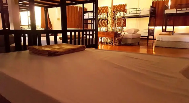 Кровать в общем номере Super Hostel