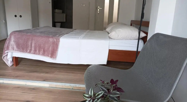 Студия с балконом и с красивым видом из окна Apartment Seventh Continent
