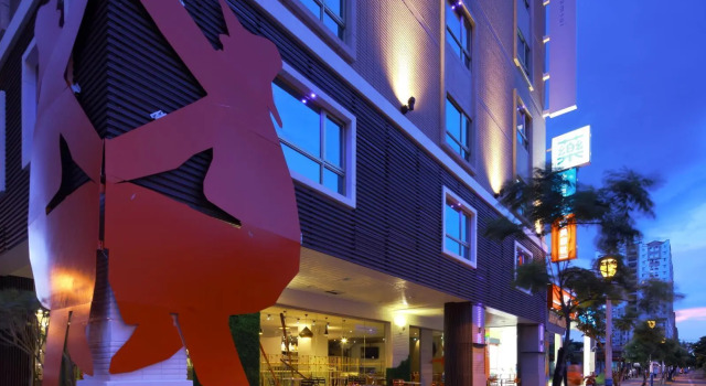 Кровать в общем номере Hotelday Plus Tamsui