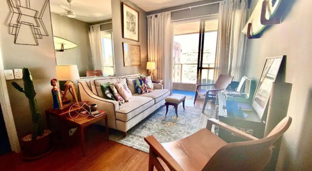 Апартаменты Leblon Flat 2 quartos varanda vista mar, piscina, sauna, e garagem WIFI 500M