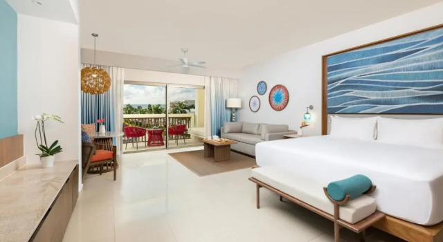 Двухместный полулюкс с видом на океан Dreams Puerto Morelos Resort & Spa - All Inclusive