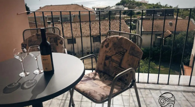 Двухместная студия с видом на море Apartments Villa Luka