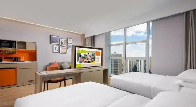 Двухместный номер Deluxe Home2 Suites by Hilton Chongqing Yubei