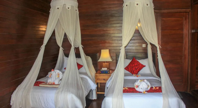 Двухместный номер Deluxe с балконом и с красивым видом из окна Pattri Garden Lembongan
