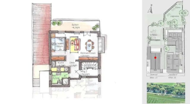 Апартаменты c 1 комнатой Haus Nordland
