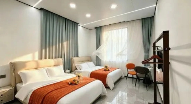 Кровать в общем номере Pingtan Sea Dream Inn