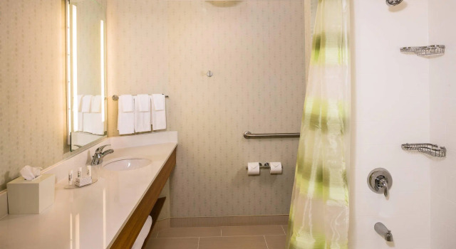 Четырёхместный люкс с 2 комнатами с видом на город SpringHill Suites by Marriott New York LaGuardia Airport