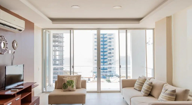 A6 ACQUALINA Ocean view&Pool Vista al Mar y piscina Acogedor y cómodo Apartamento 2 Dormitorios 2 baños, Book Lejlighed Lejligheder i Manta, Lejlighed