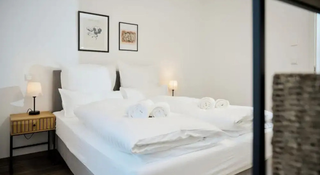 Семейные апартаменты с 2 комнатами с балконом Moderne Apartments Bad Kissingen