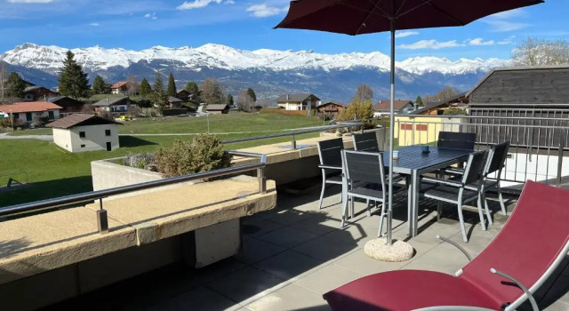 Апартаменты Ravissant 2 pièces et demi avec terrasse au village de Nax
