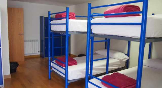 Кровать в общем номере Albergue Segunda Etapa