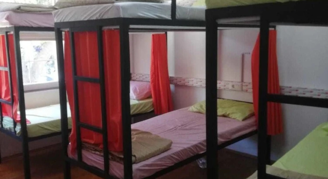 Кровать в общем номере Turunc Hostel Cafe