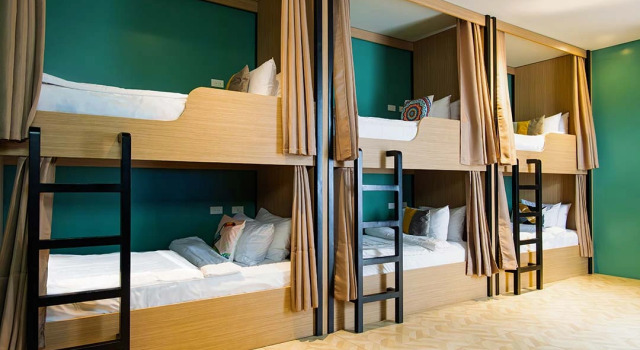 Кровать в общем номере UNWND Boutique Hotel Dumaguete