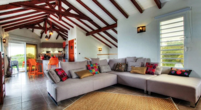 Villa With 3 Bedrooms in Saint-françois, With Wonderful sea View, Priv, Rezerwuj Willa Hotele w Grande-Terre z basenem, Basen