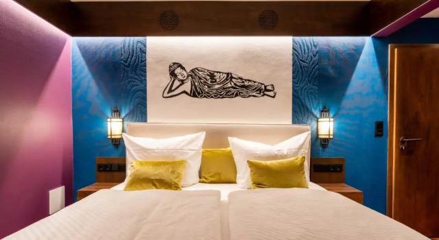 Двухместный номер Deluxe с балконом Hotel Luina Beach
