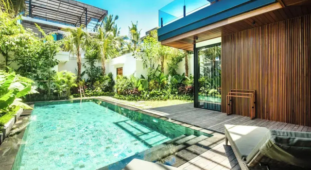 Coastal Haven: Fresh 4BR Villa 200m to Canggu, Rezervovat Vila Chaty v Bali, Chalupa