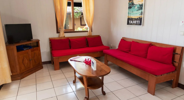 Бунгало Standard с 2 комнатами с видом на море Moorea Golf Lodge