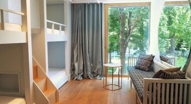 Кровать в общем номере Jugend- und Familienhotel Augustin