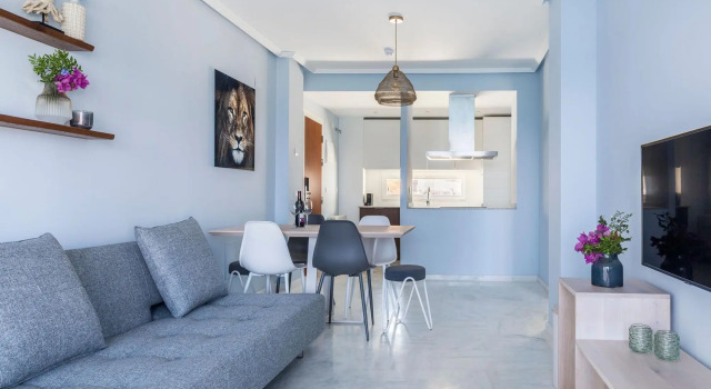 Apartment with spacious roof terrace and sea view