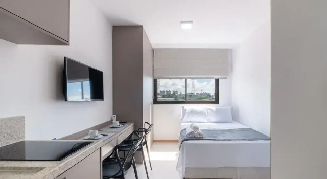 Апартаменты Studio Moderno em cond. c/ piscina HFO0208