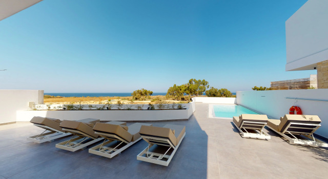Вилла с видом на море Periyiali Konnos Villas Beach Resort