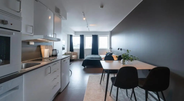 Студия с видом на море TotalApartments Seminarbakken City Studio