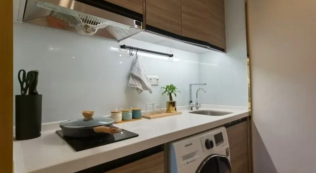 Двухместный номер Design Shanghai Lerongju Boutique Apartment Metro Line 8 20meter