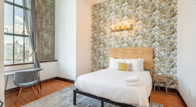 Sosuite 2BR Penthouse w W D Gym On-site Bar, Забронировать Апартаменты/квартира Апартаменты Филадельфии, рядом с Театральная компания Arden, Апартаменты/квартира