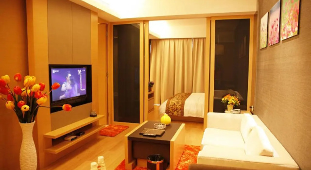 Люкс Deluxe с красивым видом из окна Checkinn International Apartment (GuangZhou PaZhou Poly World Trade Branch)