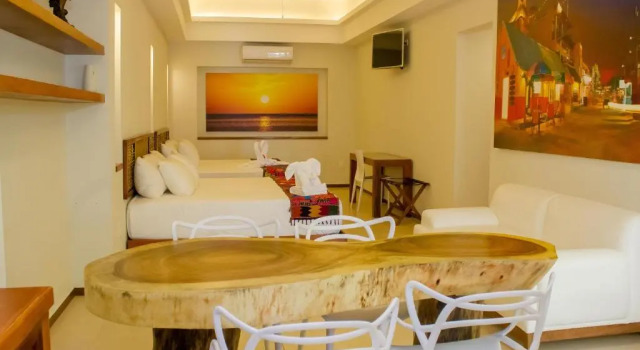 Четырёхместные апартаменты с частичным видом на море Hotel Azul Maya