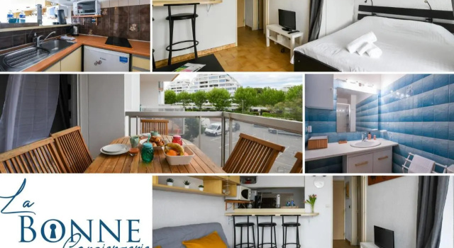 Studio Arena / Plage a 2min / Parking Prive / Terrasse (Adults Only), Réserver Appartement Hôtels à Camargue avec parking, Parking