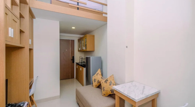 Апартаменты Cozy and Nice Studio Loft Apartment at Apple 1 Condovilla By Travelio