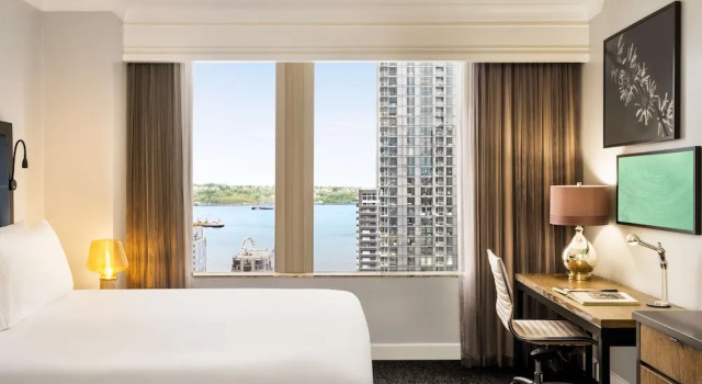 Двухместный номер с красивым видом из окна Hilton Motif Seattle