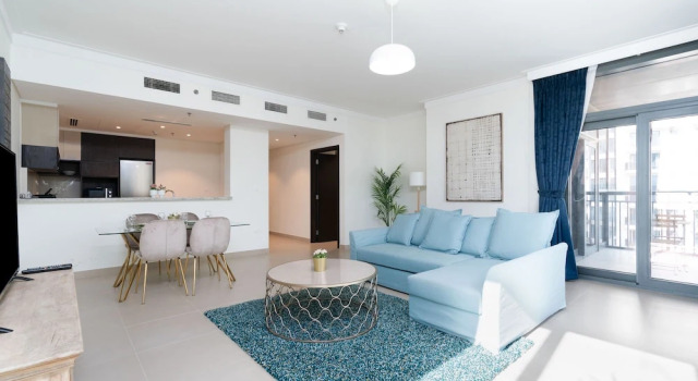 Апартаменты Premier с балконом Lux BnB  Dubai Creek Harbour BLVD Views