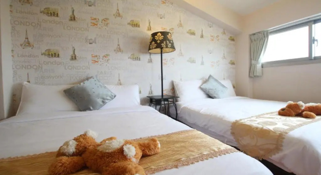 Четырёхместный номер Standard с видом на сад Yilan Pine Villa Homestay