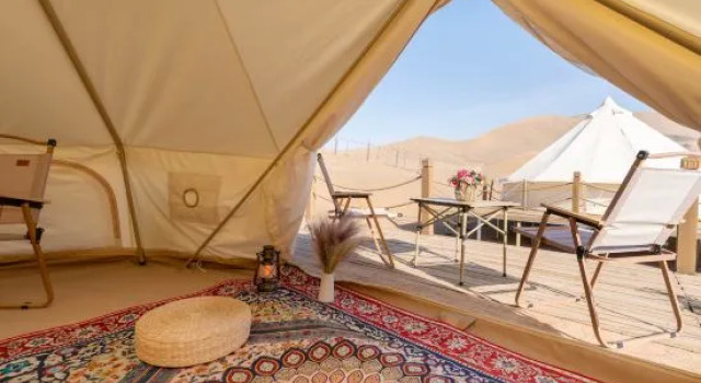 Dunhuang Mingsha · Hillside Dune Villa Cloudtop Private Residence, Boek Villa Vakantiehuizen in Jiuquan, Cottage