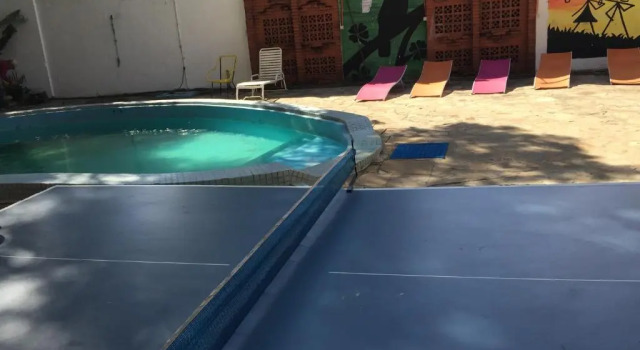 Кровать в общем номере Hotel El Viajero Asuncion
