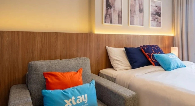 Студия Upper West Perdizes by Xtay - Nubank Parque a 500m - antigo Allianz Parque - estúdio moderno com cozinha e vista da cidade