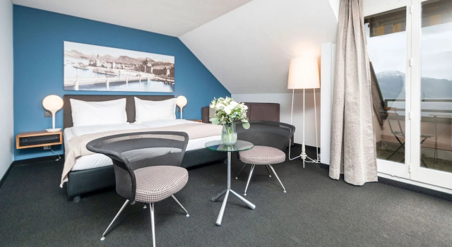 Полулюкс с балконом и с видом на озеро Seehotel Kastanienbaum