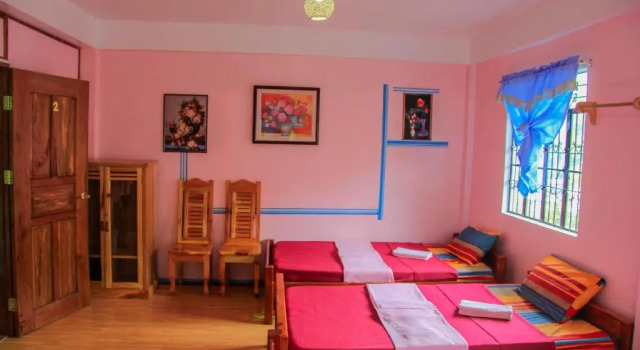 Кровать в общем номере BANAUE EVERGREEN HOSTEL AND RESTAURANT