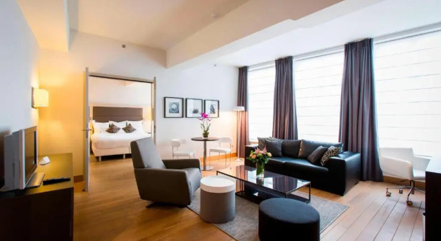 Двухместный люкс Presidential с видом на реку Ghent Marriott Hotel