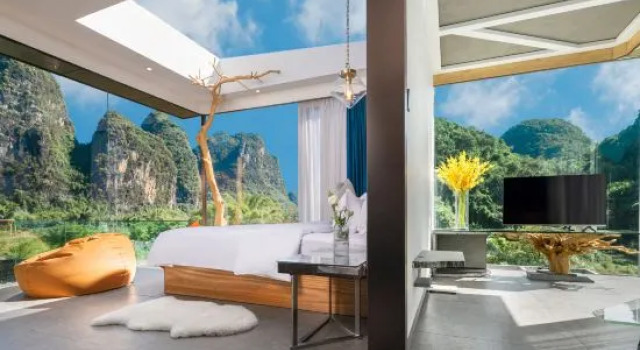 Люкс Yangshuo Yulong River Gauche Hotel