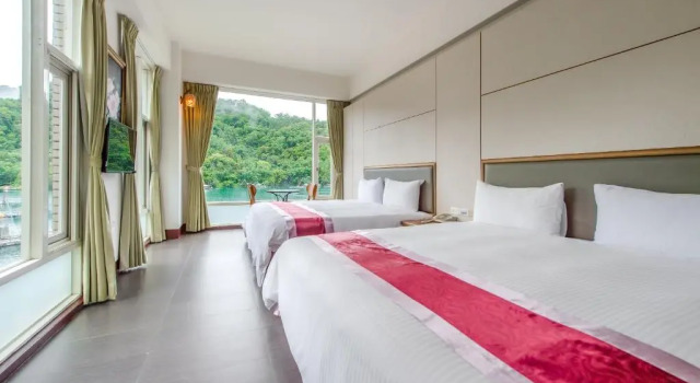 Superior Čtyřlůžkový pokoj a výhledem na jezero Shui Yang Lakeview House with Elevator