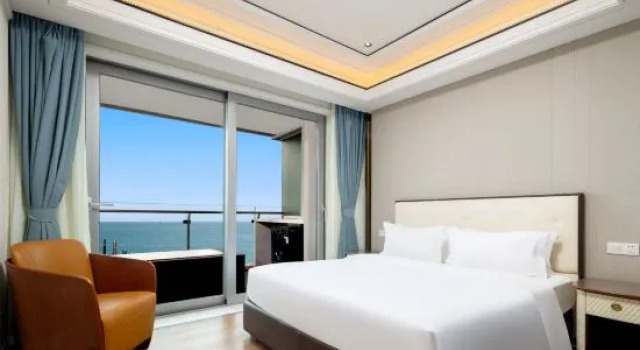 Люкс с 3 комнатами с видом на море Sanya Haitang Bay Binhai Wanghai Seaview Hotel Apartment
