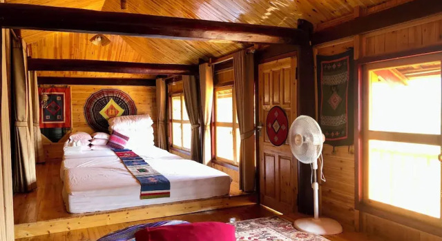 Кровать в общем номере Eco Farmer House - Sapa Retreat