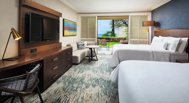 Четырёхместный номер Standard Цокольный этаж с балконом The Westin Hapuna Beach Resort