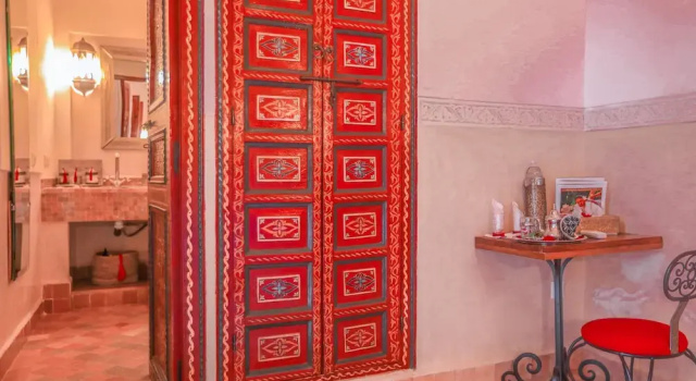 Camera doppia Deluxe con vista sul cortile Riad Melhoun & Spa