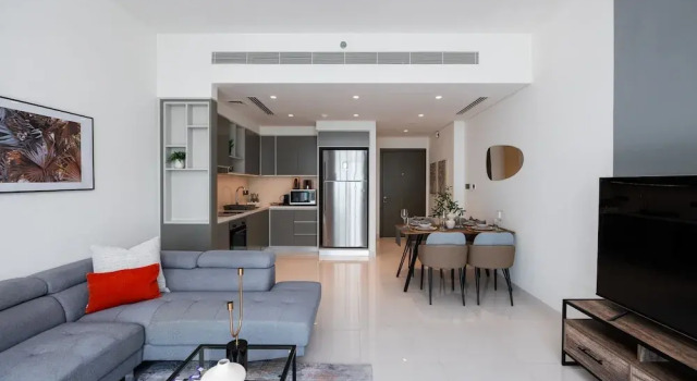 Elegant 2BR Emaar Beachfront Retreat, Забронировать Апартаменты/квартира Апартаменты Эмирата Дубая, рядом с Международный яхт-клуб Дубая, Апартаменты/квартира