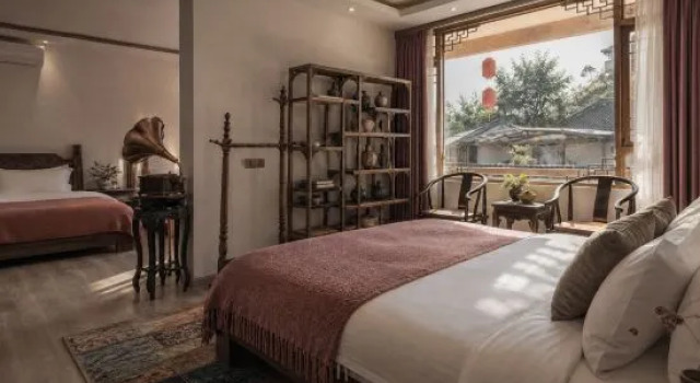 Люкс Tianmu Yunju·Retro Xiangyun Ancient City Panoramic View Light Luxury Beauty Suite